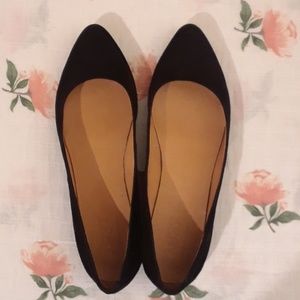 Madewell 1937 Footwear black suede flats size 7